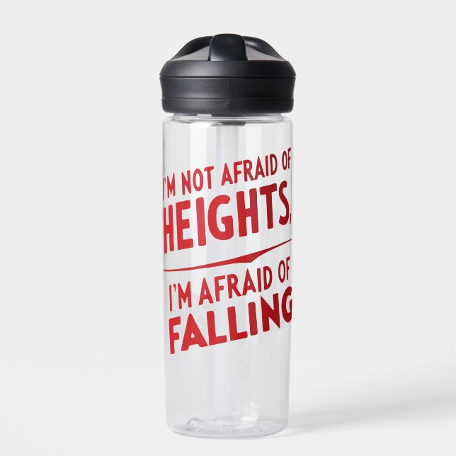 Fear of Falling: A Typography Design Water Bottle (Front)