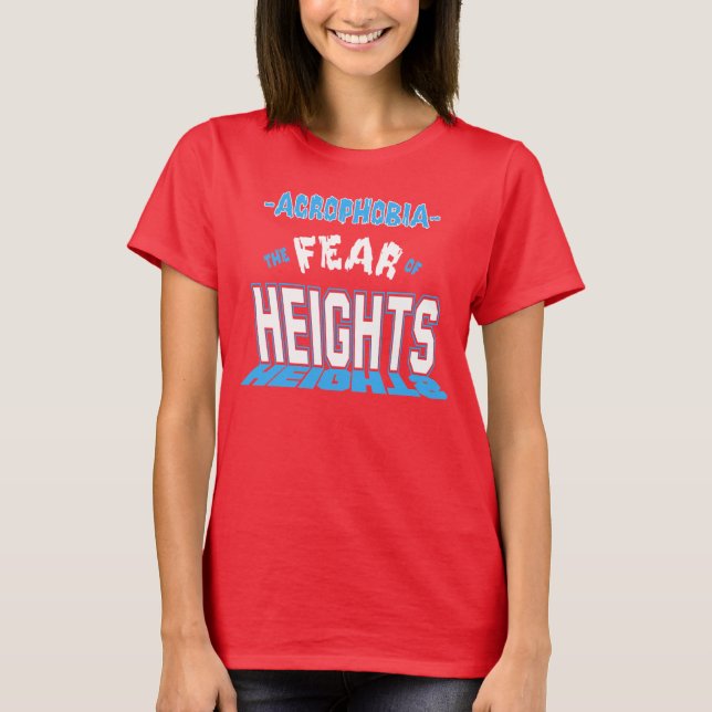 Fear of Heights Design - Red Shirt (Front)