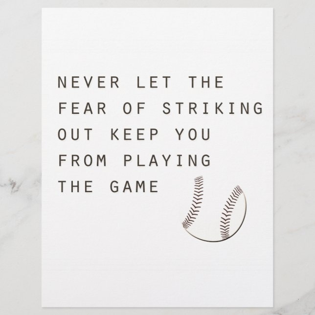 fear of striking out inspirational modern baseball (Front)