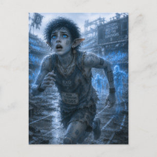 Fear / Runner / Ruined Stadium Postcard