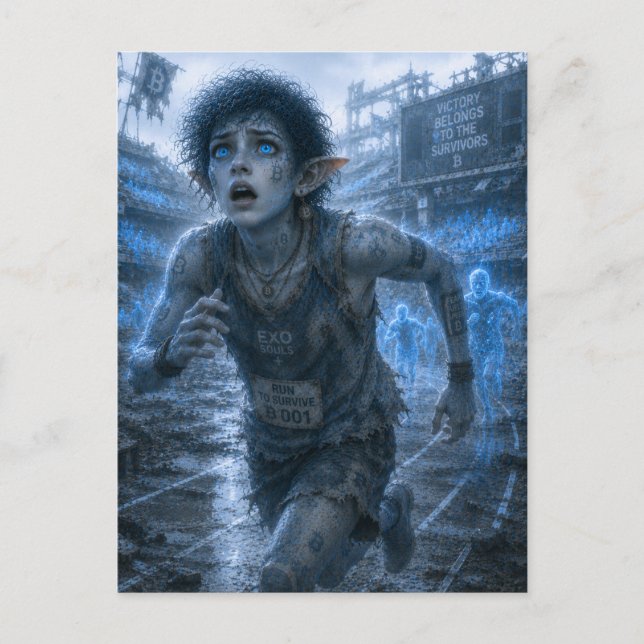 Fear / Runner / Ruined Stadium Postcard (Front)