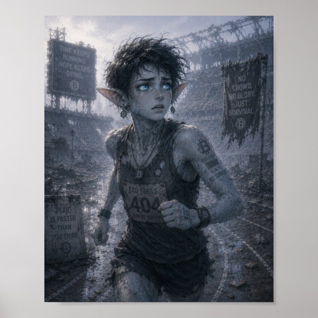 Fear / Runner / Ruined Stadium Poster (Front)