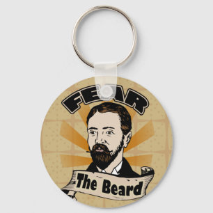 Fear the Beard, Funny Moustache Key Ring