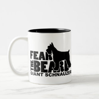 Fear the Beard - Giant Schnauzer Two-Tone Coffee Mug