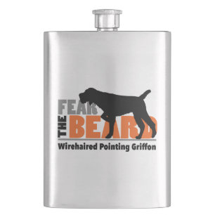 Fear the Beard - Wirehaired Pointing Griffon Hip Flask