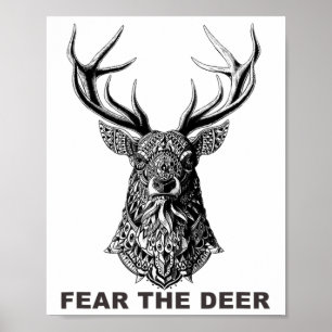 Fear The Deer Sketll  Poster