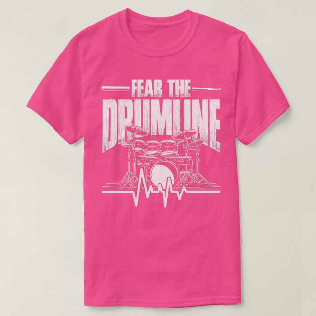 Fear The Drumline Drums  T-Shirt (Design Front)