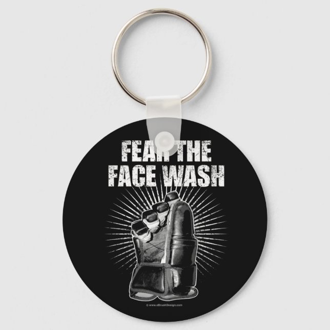 Fear The Face Wash (Hockey) Key Ring (Front)