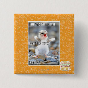 Fear the Fuzzy! 15 Cm Square Badge