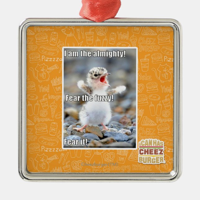 Fear the Fuzzy! Metal Tree Decoration (Front)