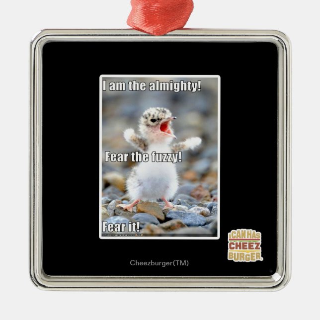 Fear the Fuzzy! Metal Tree Decoration (Front)