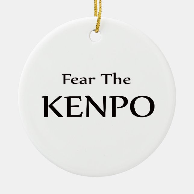 Fear the Kenpo. Ceramic Tree Decoration (Front)