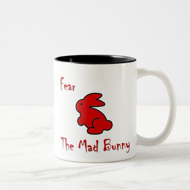 Fear The Mad Bunny Two-Tone Coffee Mug (Right)