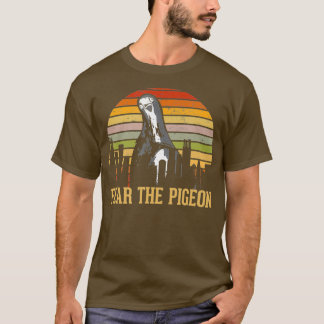 Fear The Pigeon Skyline Funny Birds T-Shirt