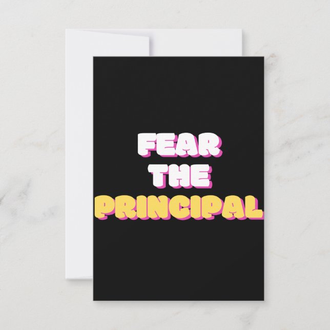 Fear The Principal Thank You Card (Front)