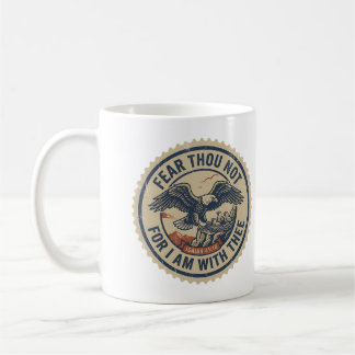 Fear Thou Not Isaiah 41:10 Eagle Vintage Stamp Coffee Mug