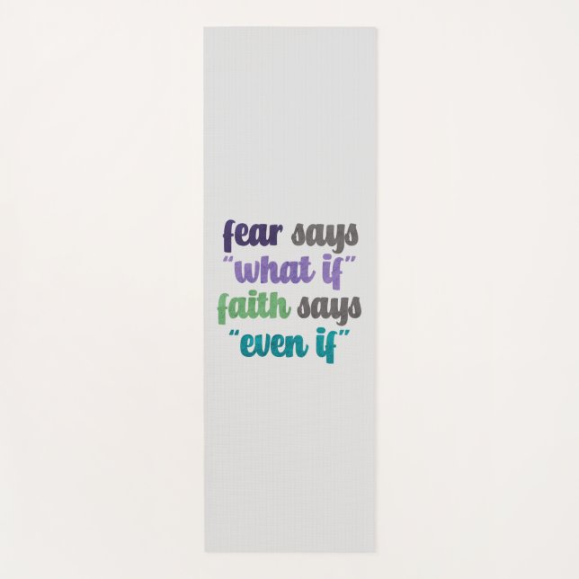 Fear Versus Faith Quote Yoga Mat (Front)