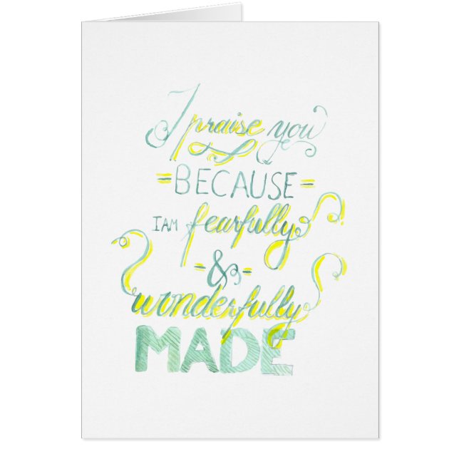 Fearfully and Wonderfully Made (Front)