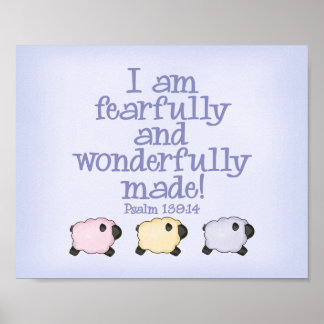 Fearfully and Wonderfully Made 8x10 Print - Blue
