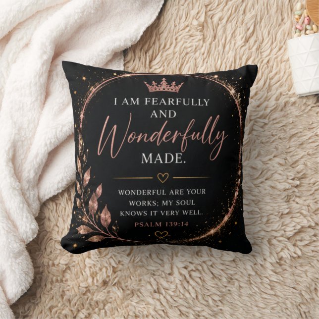 Fearfully and Wonderfully Made Faith  Cushion (Blanket)