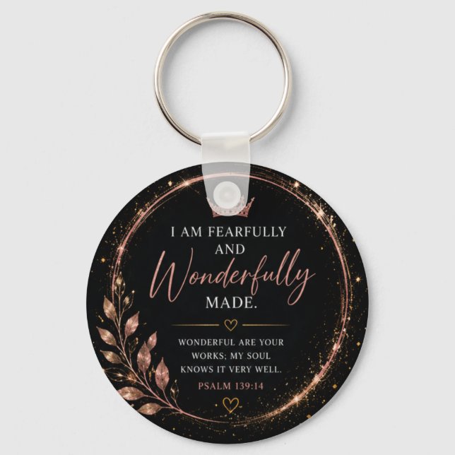 Fearfully and Wonderfully Made Faith  Key Ring (Front)