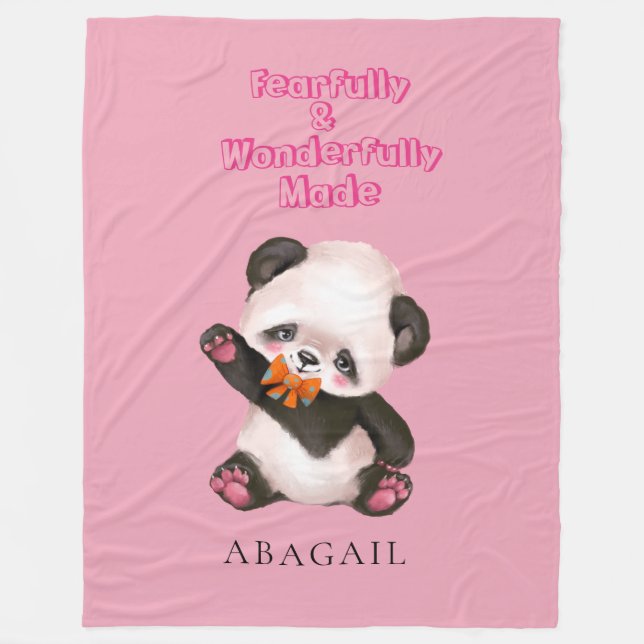 Fearfully And Wonderfully Made Fleece Blanket (Front)