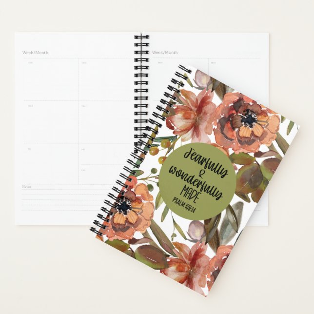 Fearfully and Wonderfully Made Floral Planner (Display)