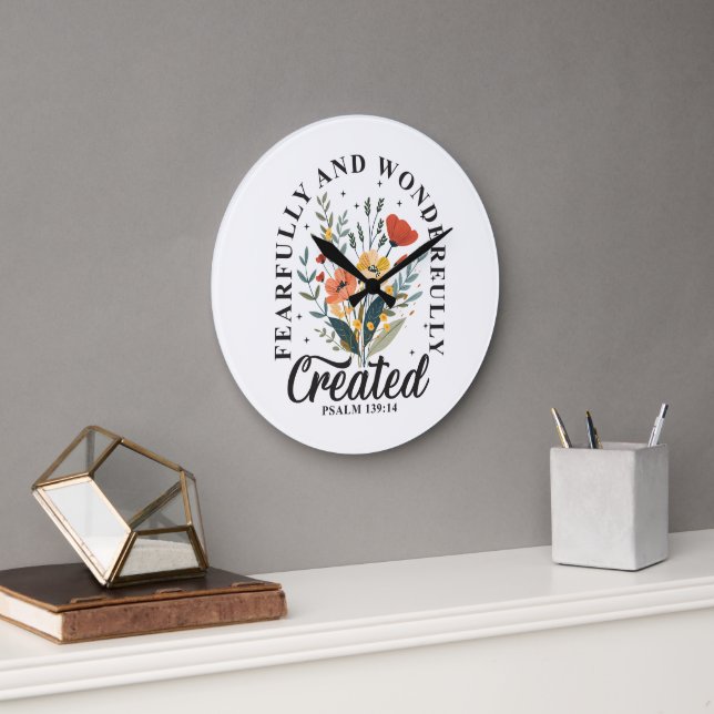 Fearfully and Wonderfully Made Large Clock (Office)