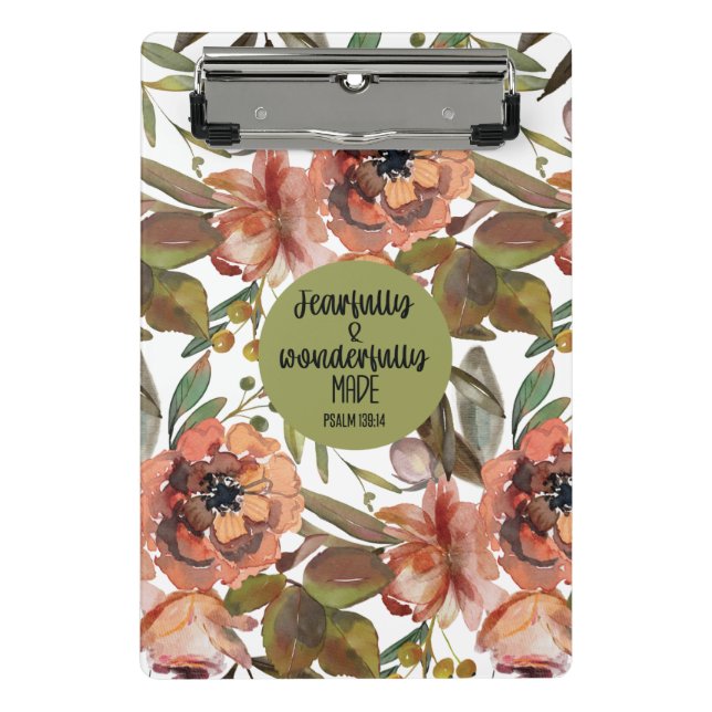 Fearfully and Wonderfully Made Mini Clipboard (Front)
