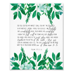 Psalm 139 Posters & Photo Prints | Zazzle NZ