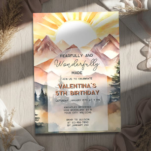Fearfully and Wonderfully Made Psalm 139 Birthday Invitation