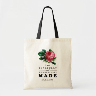 Fearfully and Wonderfully Made - Rose Tote Bag