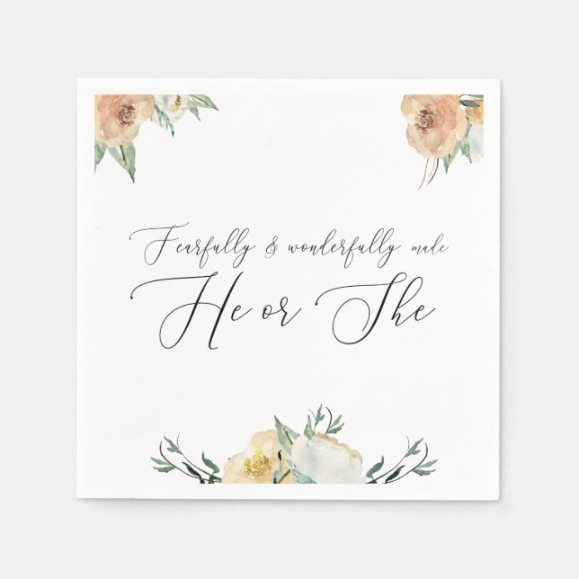 Fearfully & Wonderfully Gender Reveal Napkin (Front)