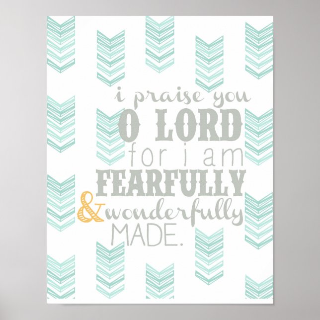 Fearfully Wonderfully Made Arrow Tribal Poster (Front)