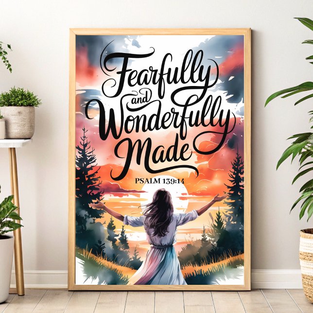 Fearfully & Wonderfully Made – Christian Wall Art  (Creator Uploaded)