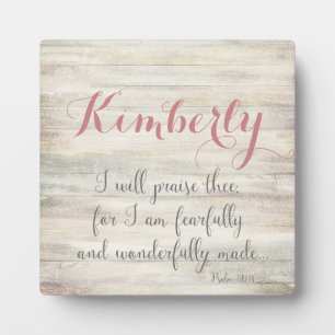Fearfully & Wonderfully Made - Ps. 139:14 Plaque