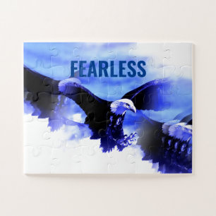Fearless Bald Eagle Motivational Courage Artwork Jigsaw Puzzle