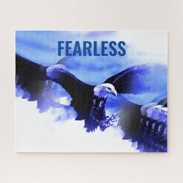 Fearless Bald Eagle Motivational Courage Artwork Jigsaw Puzzle (Horizontal)