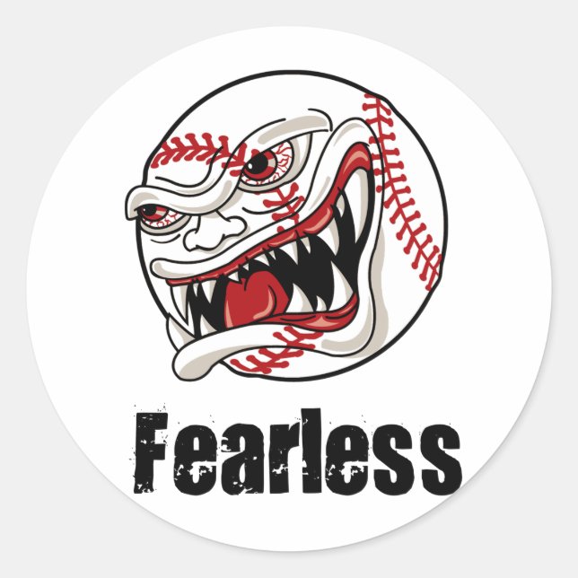 Fearless Baseball Classic Round Sticker (Front)
