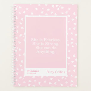 Fearless Blush Minimal Floral Quote Planner