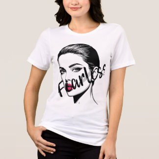 Fearless Bold Female Portrait Illustration Tri-Blend Shirt