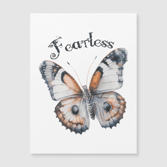 Fearless Butterfly Watercolor Graphic Design, Fear (Front)