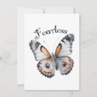 Fearless Butterfly Watercolor Graphic Design, Fear