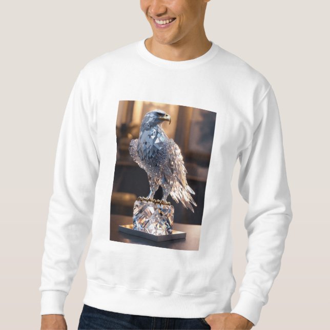 Fearless Crystal Eagle Emblem T-Shirt Design Sweatshirt (Front)