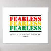 FEARLESS Customisable Psalm 27 Christian Scripture