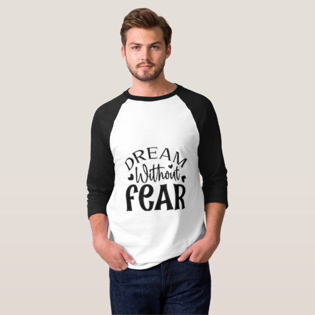 Fearless "Dream Without Fear" Men's Raglan Basebal T-Shirt (Front Full)