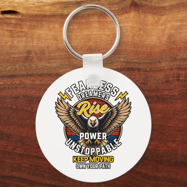 Fearless Dreamers Eagle Keychain (Front)