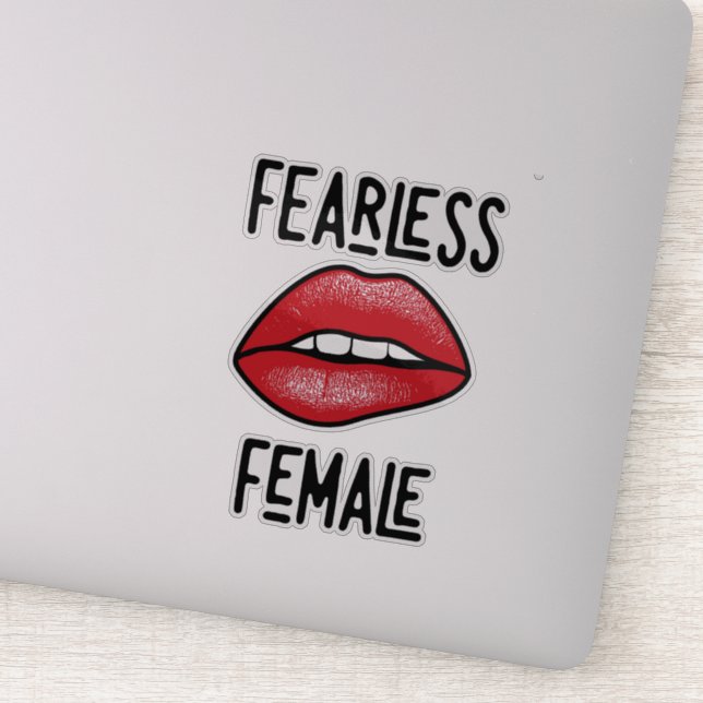 Fearless Female Custom-Cut Stickers (Detail)