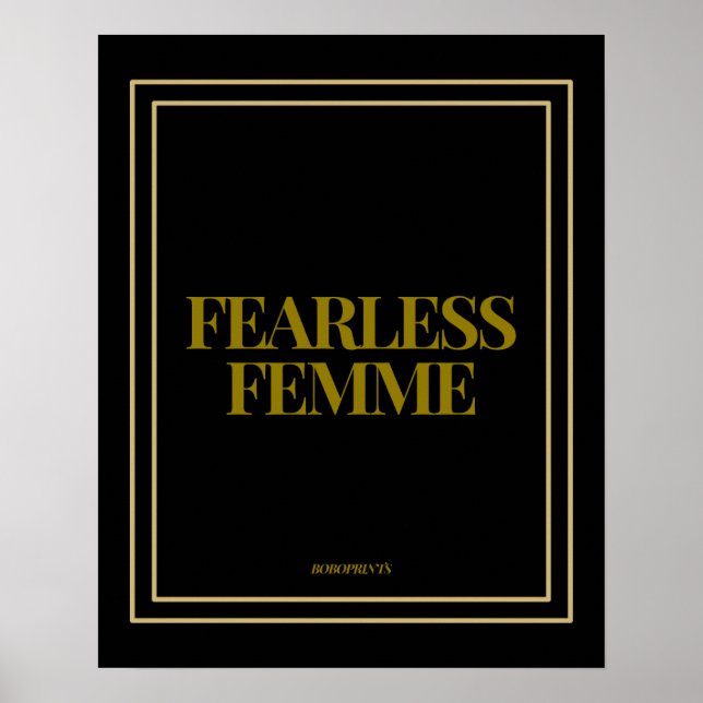 Fearless Femme - Empowering & Supportive Women Poster (Front)