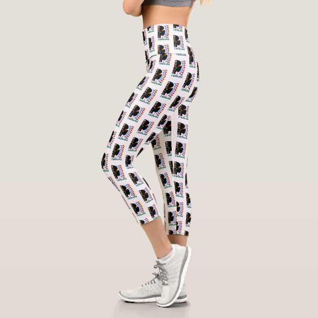 Fearless Focused Fabulous Melanin Capri Leggings (Left)